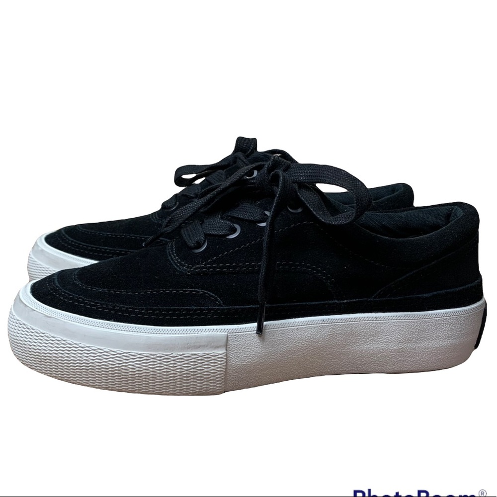 AllSaints Sneakers Black Marica Cow Suede Platform Sneakers